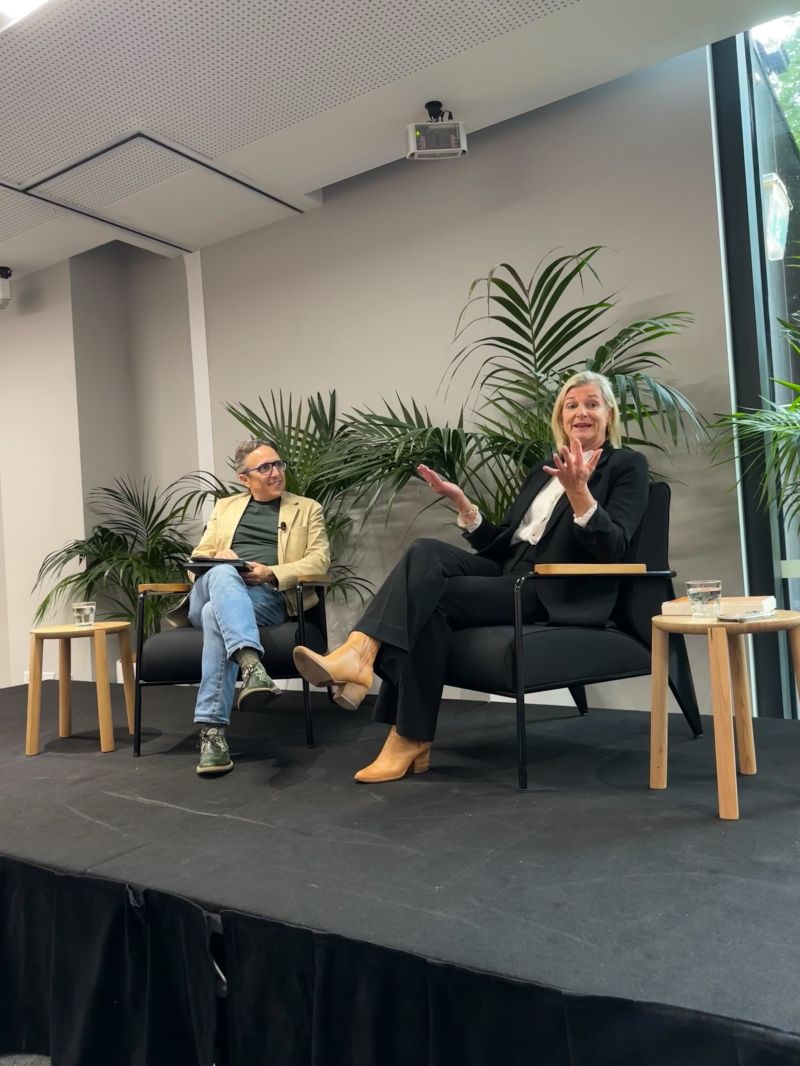 KC in conversation at a SEEK fireside chat